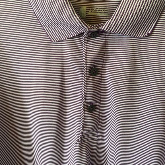 Izod Golf | Men’s Purple Micro Striped Polo Shirt | Size XL - Picture 7 of 9